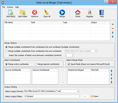 OkdoExcelMerger下载 Okdo Excel Merger(Excel合并软件) v2.7 免费安装版-1