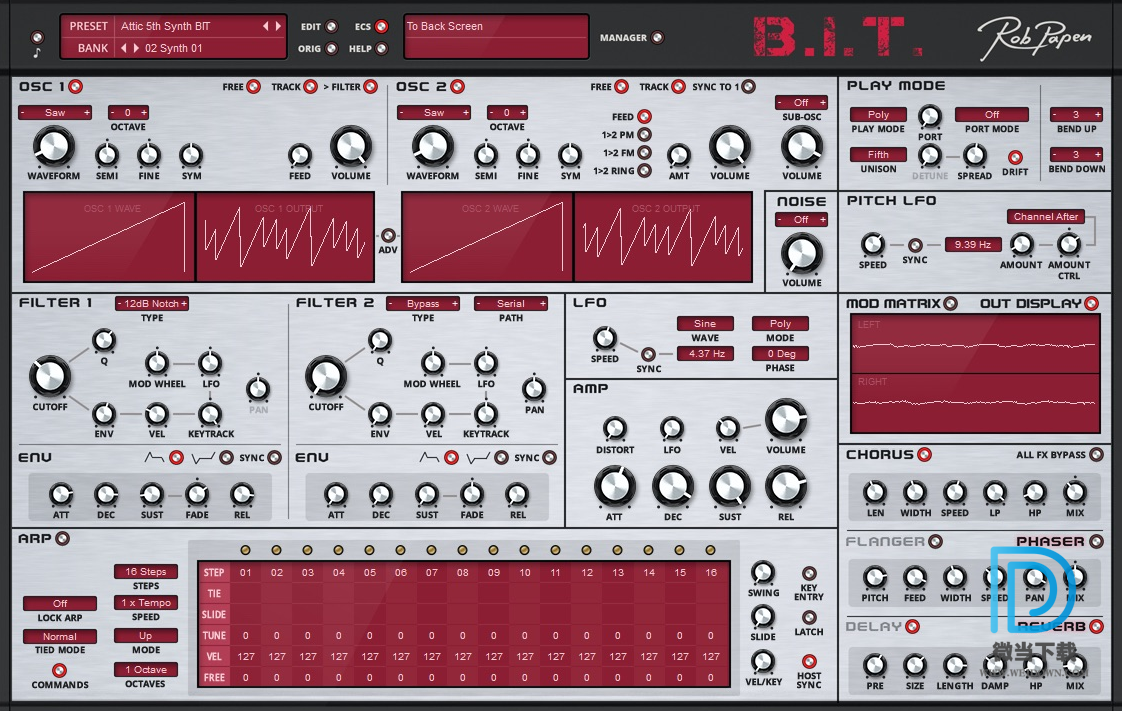 Rob Papen BIT下载 - Rob Papen BIT 合成器插件 1.0.2 破解版
