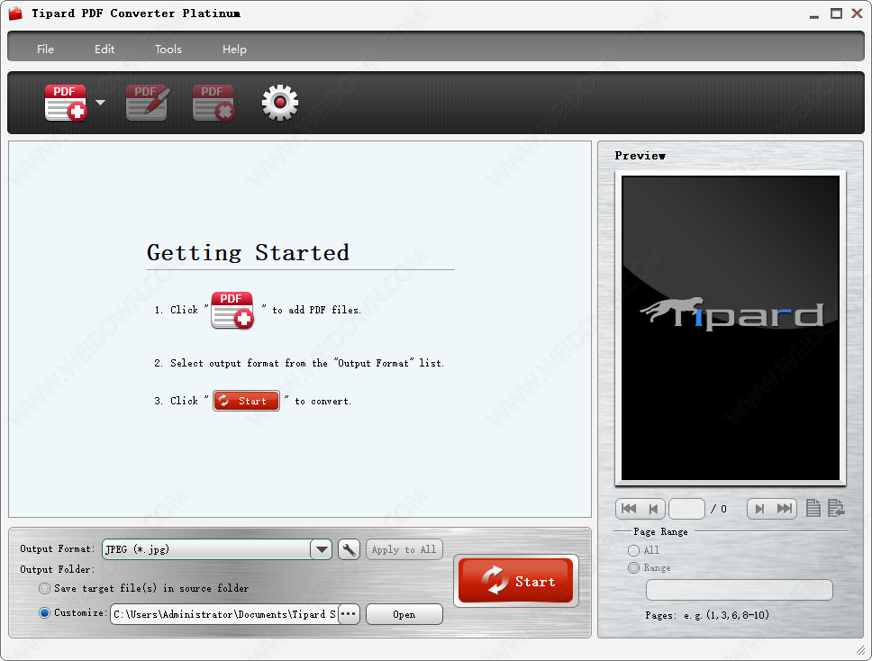 Tipard PDF Converter Platinum